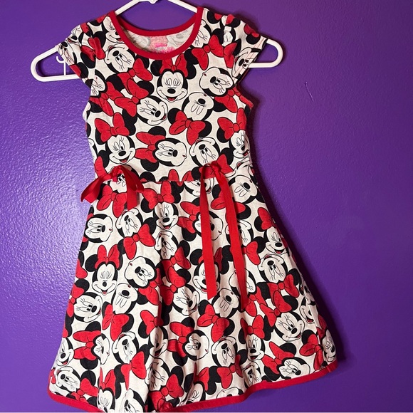 Disney Junior Minnie Mouse Dress with Red Ribbon - Picture 4 of 4